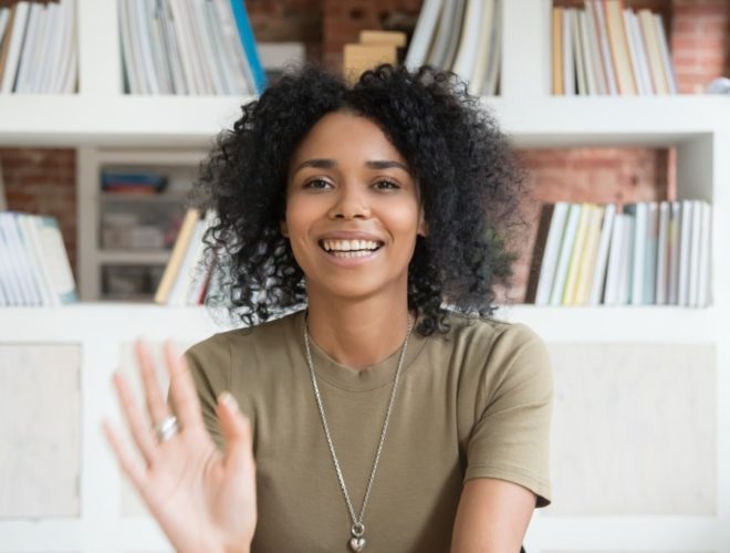Woman talking